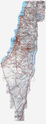 Ældre vejkort over Israel