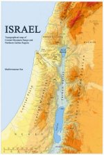 Topografisk kort over det nordlige og centrale Israel